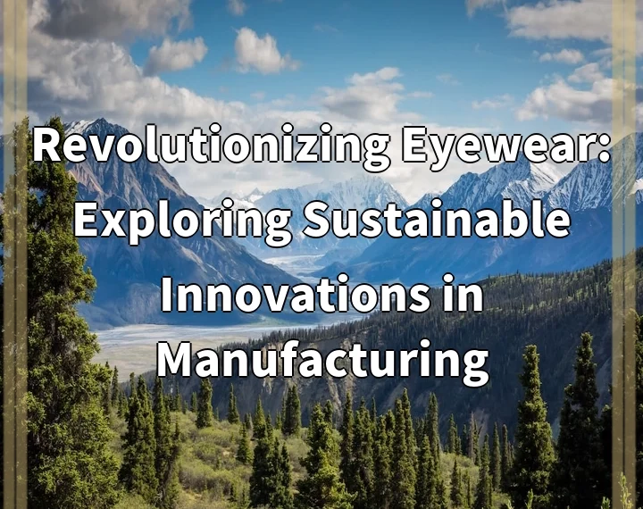 Revolutionizing Eyewear: Exploring Sustainable Innovations in Manufacturing
