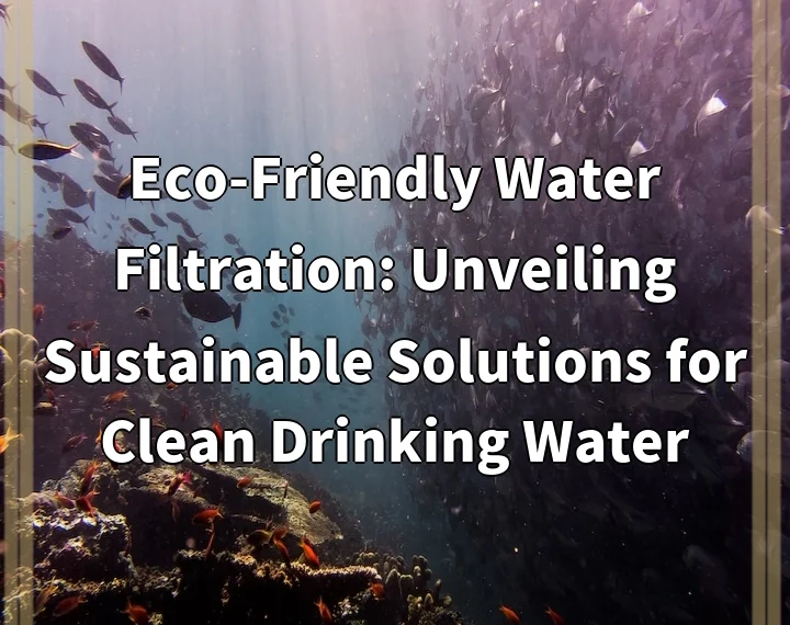 Eco-Friendly Water Filtration: Unveiling Sustainable Solutions for Clean Drinking Water