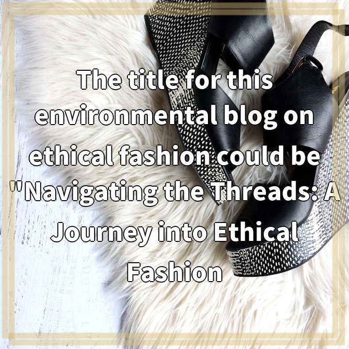 The title for this environmental blog on ethical fashion could be “Navigating the Threads: A Journey into Ethical Fashion