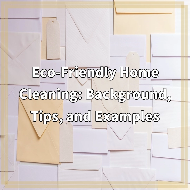 Eco-Friendly Home Cleaning: Background, Tips, and Examples