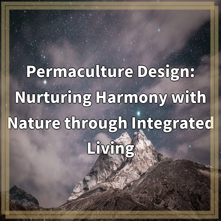 Permaculture Design: Nurturing Harmony with Nature through Integrated Living