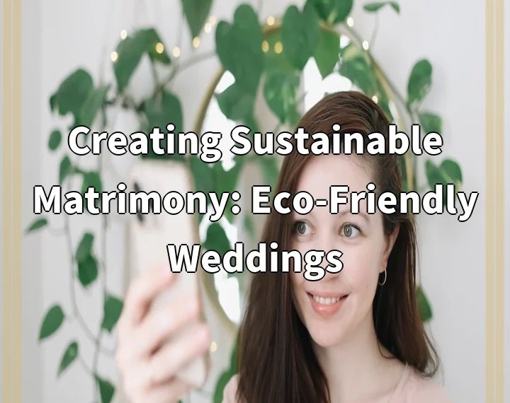 Creating Sustainable Matrimony: Eco-Friendly Weddings