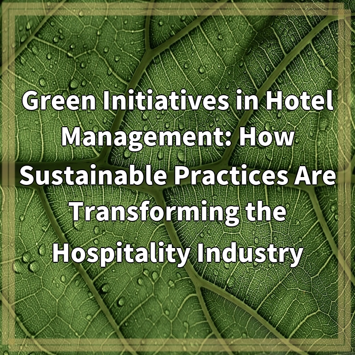 Green Initiatives in Hotel Management: How Sustainable Practices Are Transforming the Hospitality Industry