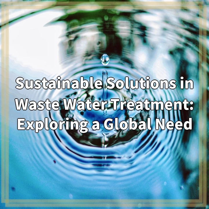 Sustainable Solutions in Waste Water Treatment: Exploring a Global Need