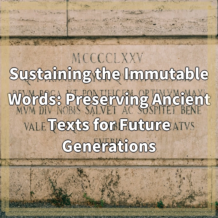 Sustaining the Immutable Words: Preserving Ancient Texts for Future Generations