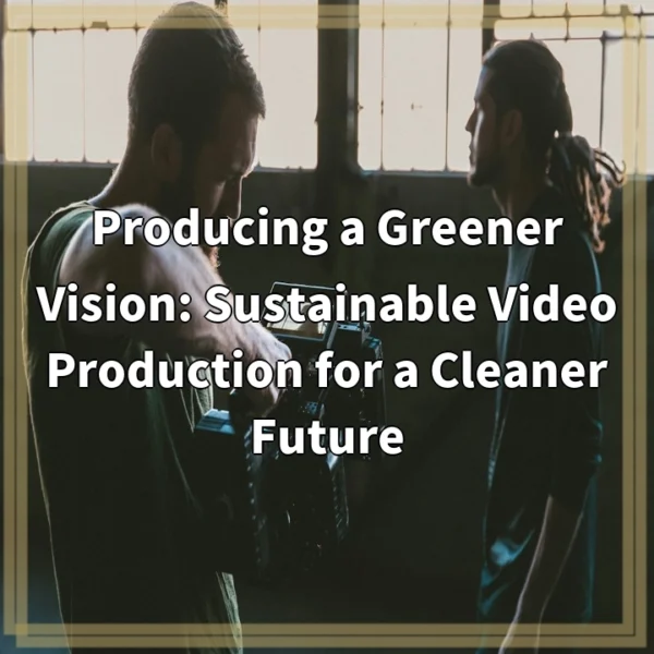 Producing a Greener Vision: Sustainable Video Production for a Cleaner Future