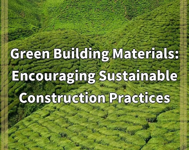 Green Building Materials: Encouraging Sustainable Construction Practices