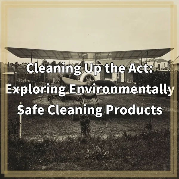 Cleaning Up the Act: Exploring Environmentally Safe Cleaning Products