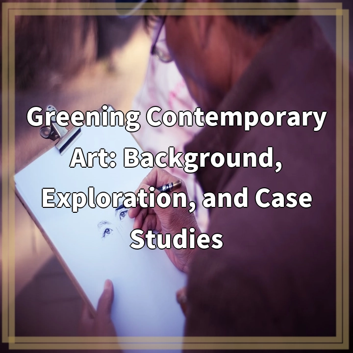 Greening Contemporary Art: Background, Exploration, and Case Studies