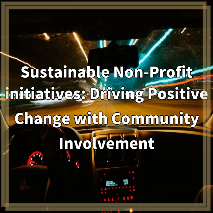 Sustainable Non-Profit initiatives: Driving Positive Change with Community Involvement