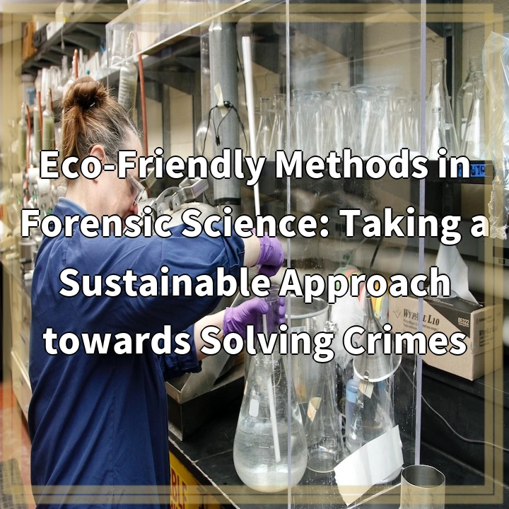 Eco-Friendly Methods in Forensic Science: Taking a Sustainable Approach towards Solving Crimes