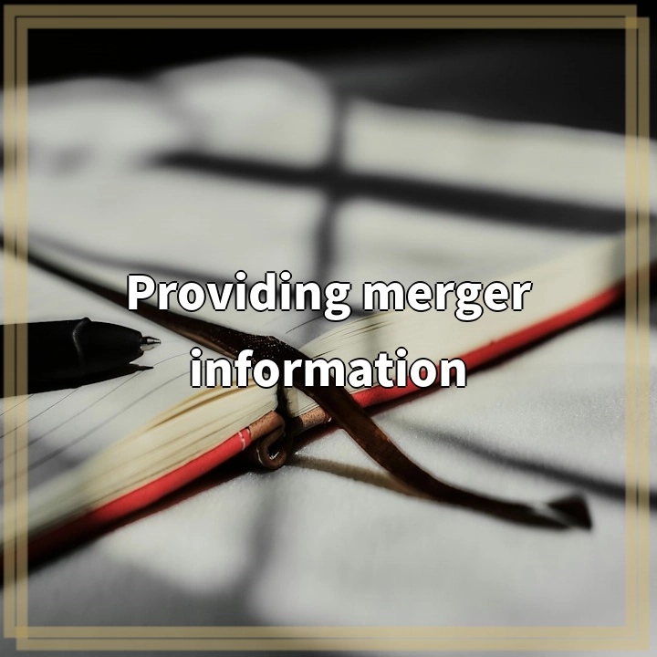 Providing merger information