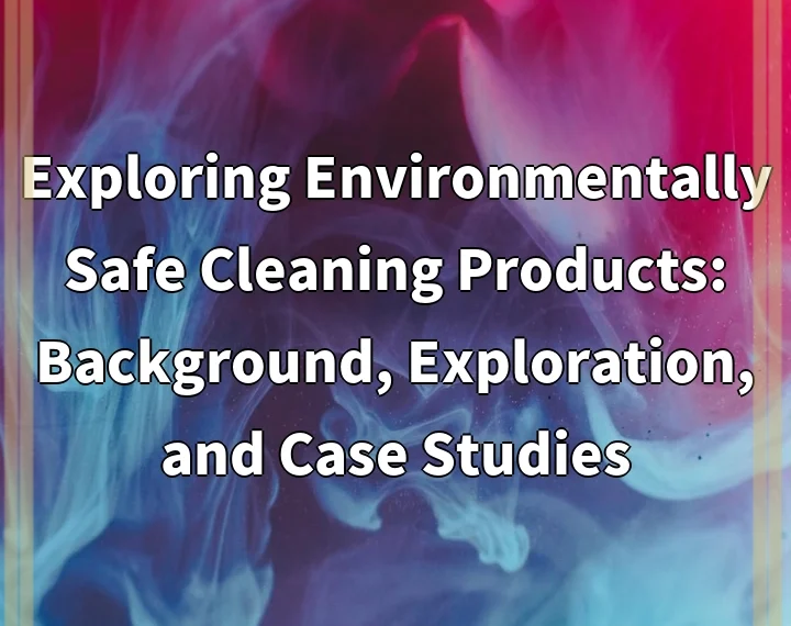 Exploring Environmentally Safe Cleaning Products: Background, Exploration, and Case Studies