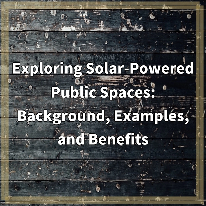 Exploring Solar-Powered Public Spaces: Background, Examples, and Benefits