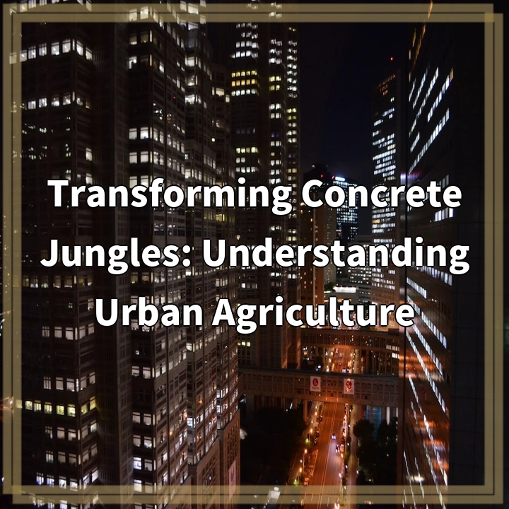 Transforming Concrete Jungles: Understanding Urban Agriculture