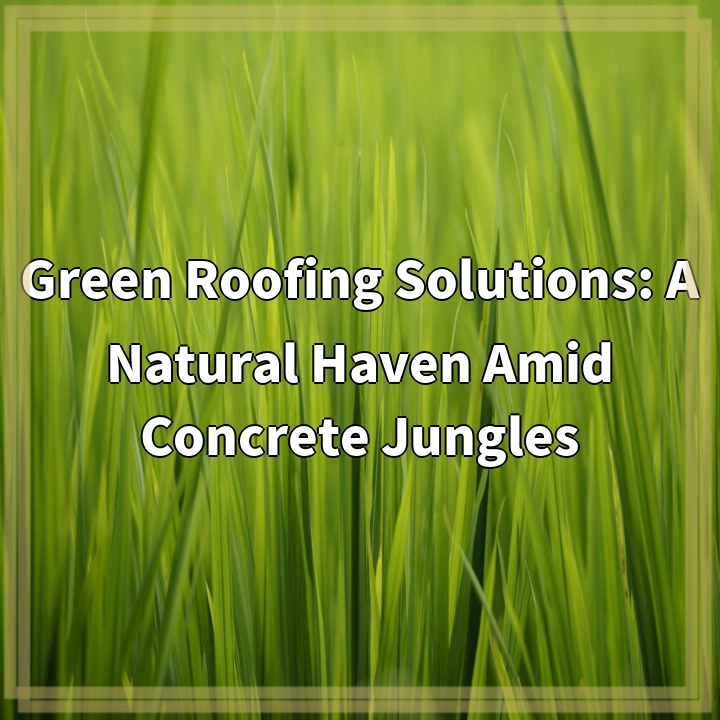 Green Roofing Solutions: A Natural Haven Amid Urban Concrete