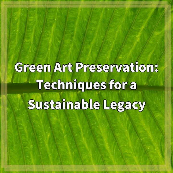 Green Art Preservation: Techniques for a Sustainable Legacy