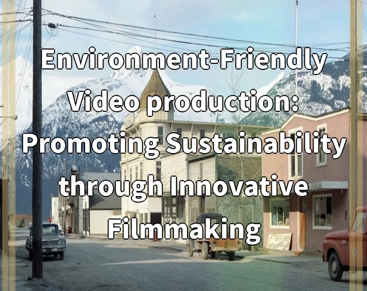 Environment-Friendly Video production: Promoting Sustainability through Innovative Filmmaking