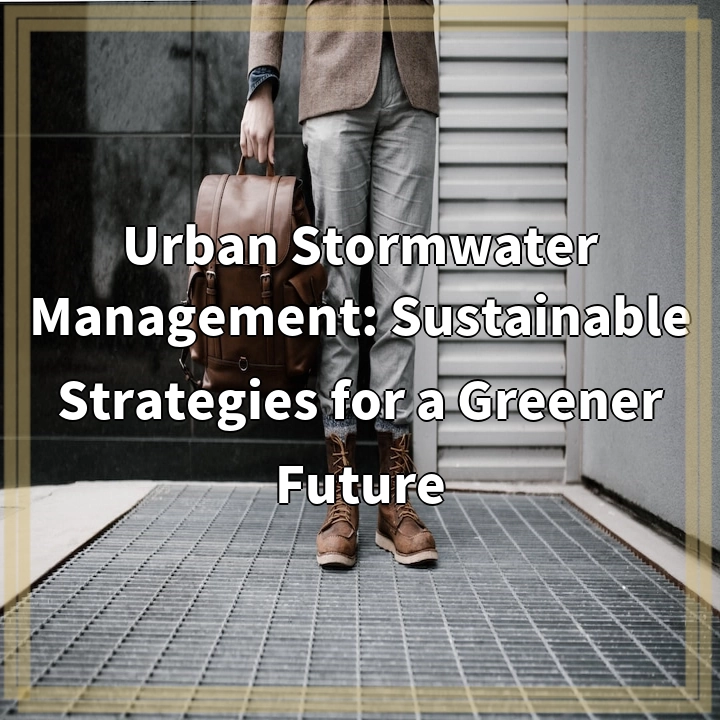 Urban Stormwater Management: Sustainable Strategies for a Greener Future