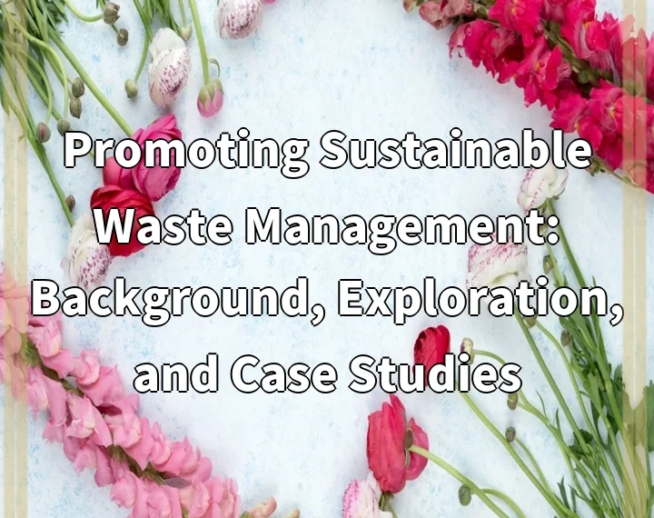 Promoting Sustainable Waste Management: Background, Exploration, and Case Studies