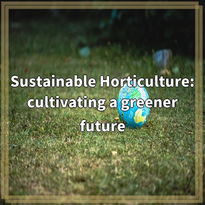 Sustainable Horticulture: cultivating a greener future