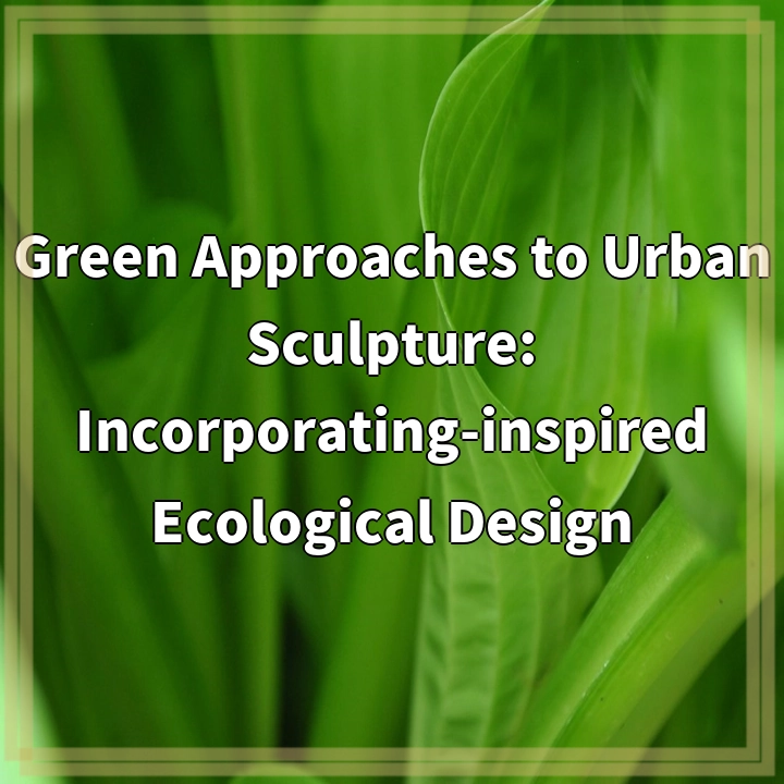 Green Approaches to Urban Sculpture: Incorporating-inspired Ecological Design