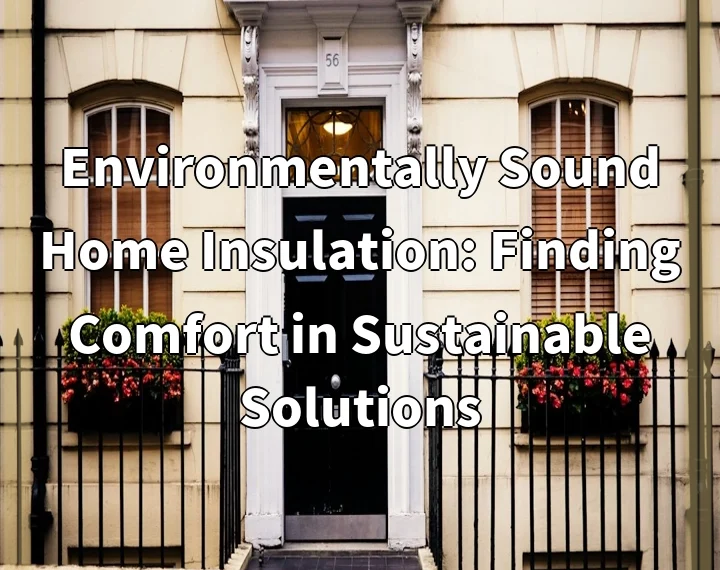 Environmentally Sound Home Insulation: Finding Comfort in Sustainable Solutions