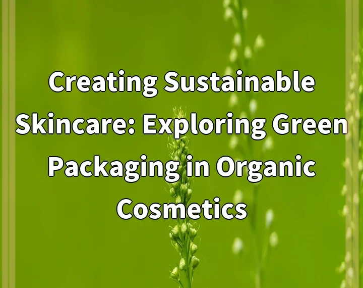 Creating Sustainable Skincare: Exploring Green Packaging in Organic Cosmetics