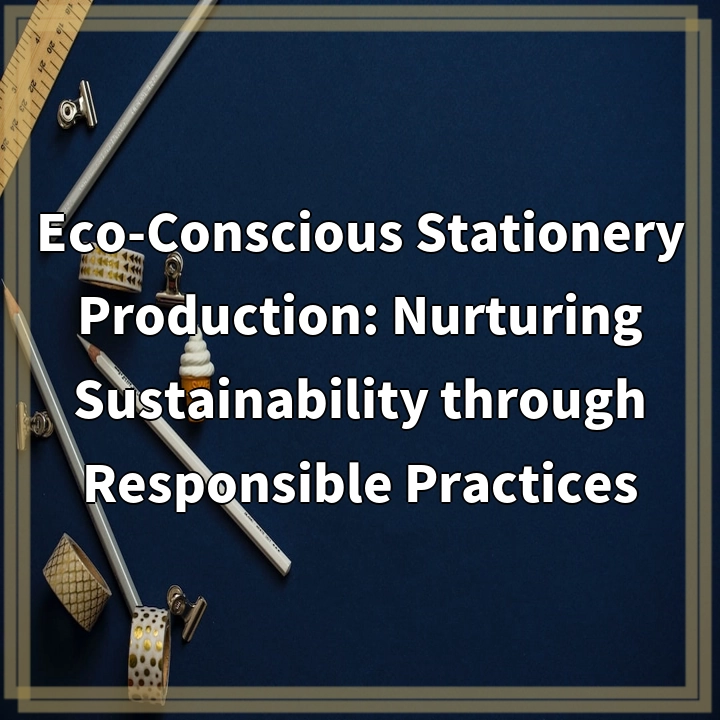 Eco-Conscious Stationery Production: Nurturing Sustainability through Responsible Practices