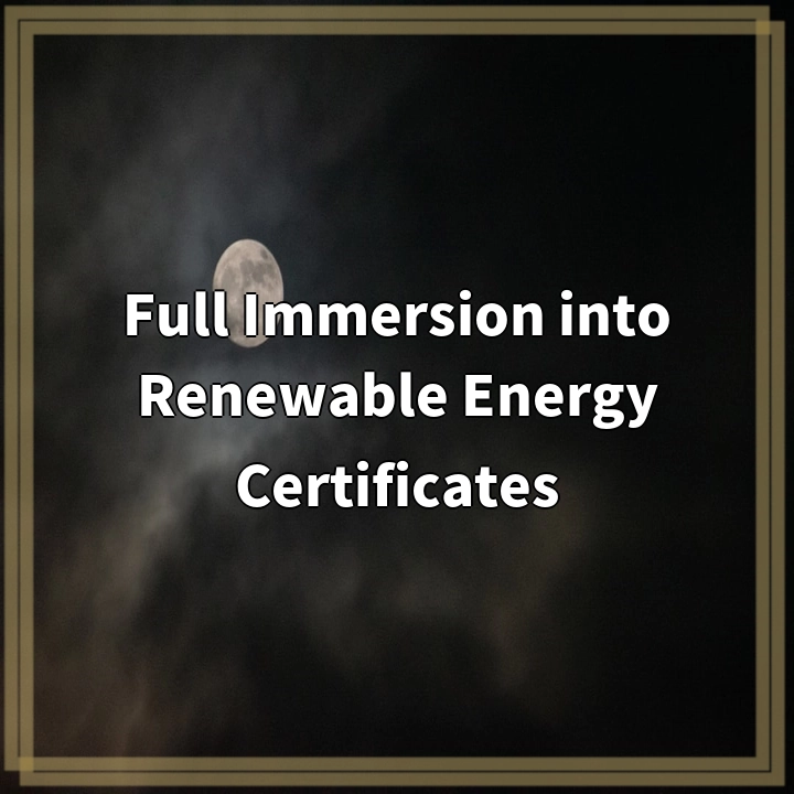 Full Immersion into Renewable Energy Certificates