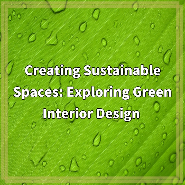 Creating Sustainable Spaces: Exploring Green Interior Design