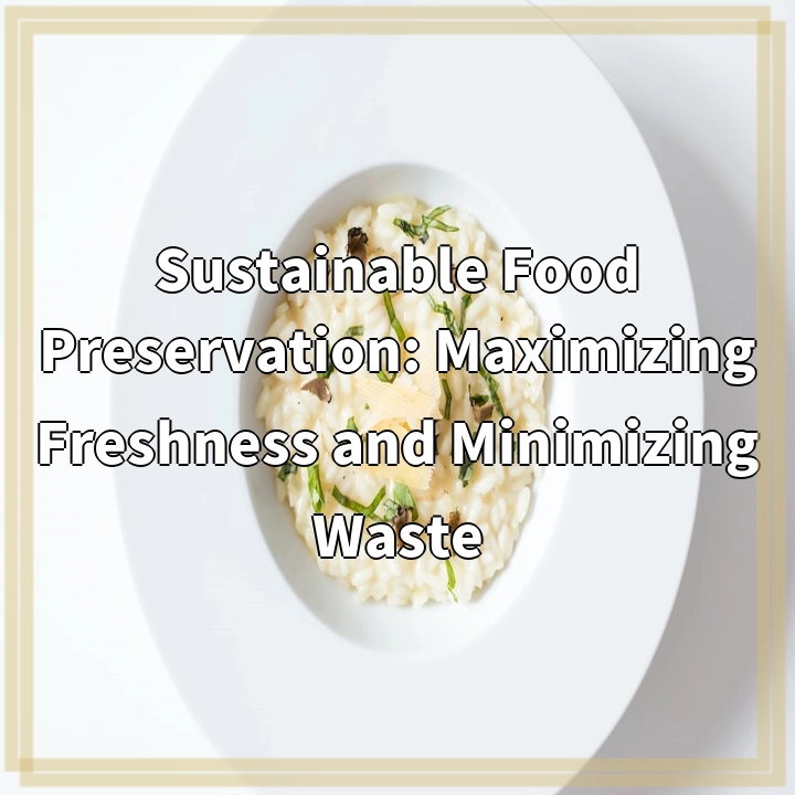 Sustainable Food Preservation: Maximizing Freshness and Minimizing Waste