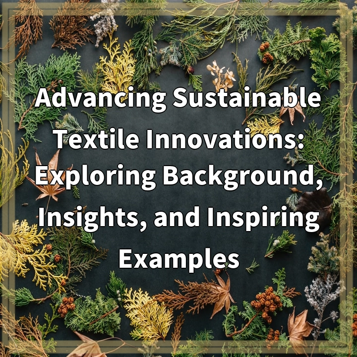 Advancing Sustainable Textile Innovations: Exploring Background, Insights, and Inspiring Examples