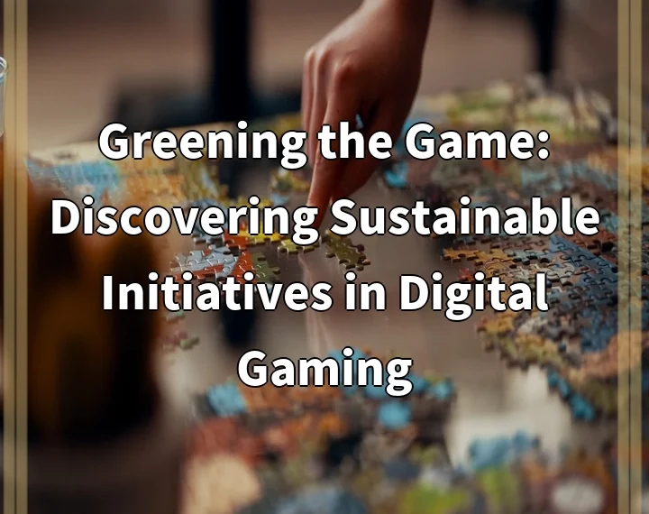 Greening the Game: Discovering Sustainable Initiatives in Digital Gaming