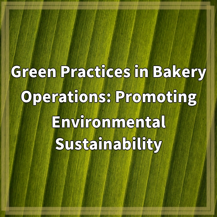 Green Practices in Bakery Operations: Promoting Environmental Sustainability