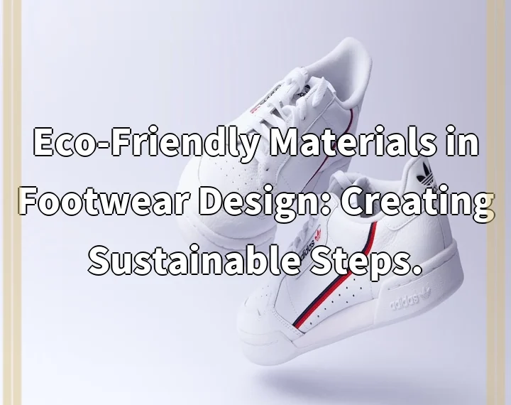 Eco-Friendly Materials in Footwear Design: Creating Sustainable Steps.