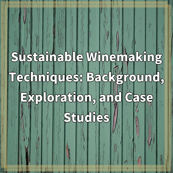 Sustainable Winemaking Techniques: Background, Exploration, and Case Studies