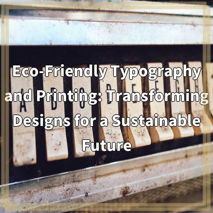 Eco-Friendly Typography and Printing: Transforming Designs for a Sustainable Future