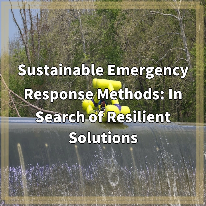 Sustainable Emergency Response Methods: In Search of Resilient Solutions