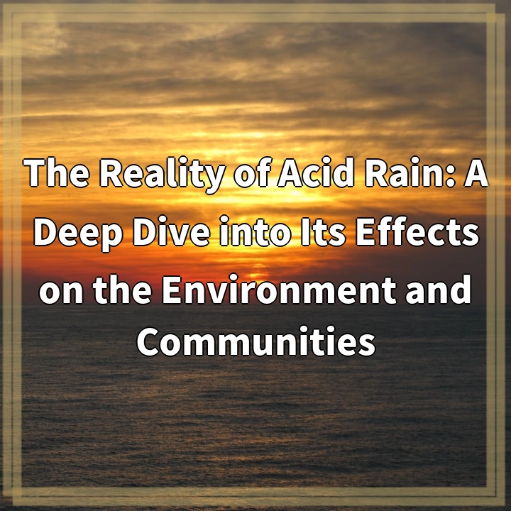 The Reality of Acid Rain: A Deep Dive into Its Effects on the Environment and Communities