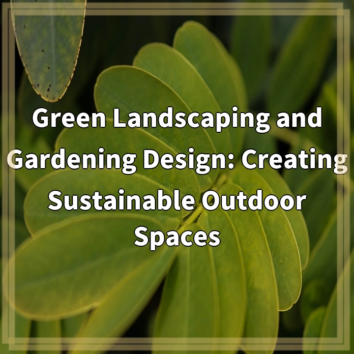 Green Landscaping and Gardening Design: Creating Sustainable Outdoor Spaces