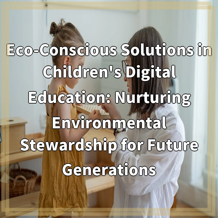 Eco-Conscious Solutions in Children’s Digital Education: Nurturing Environmental Stewardship for Future Generations