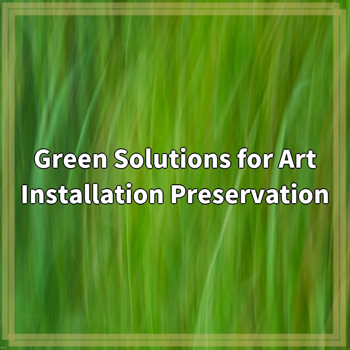 Green Solutions for Art Installation Preservation