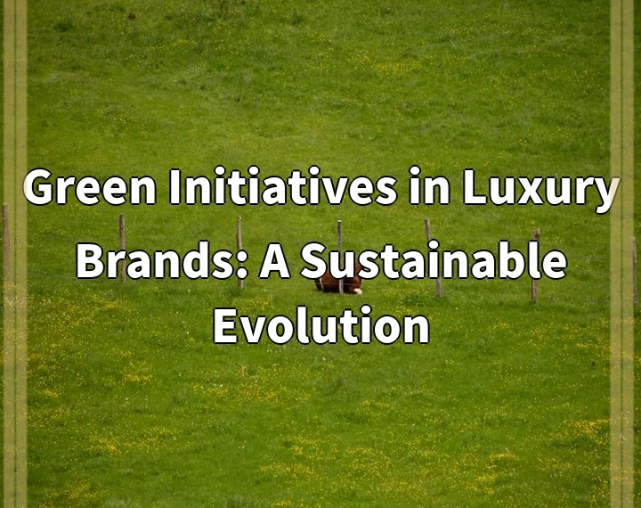 Green Initiatives in Luxury Brands: A Sustainable Evolution