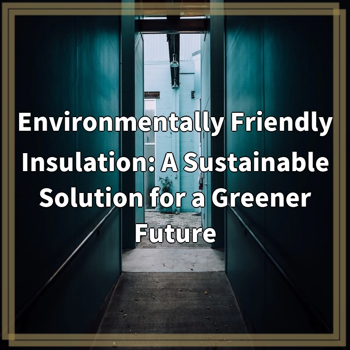 Environmentally Friendly Insulation: A Greener Future Starts with Sustainable Solutions