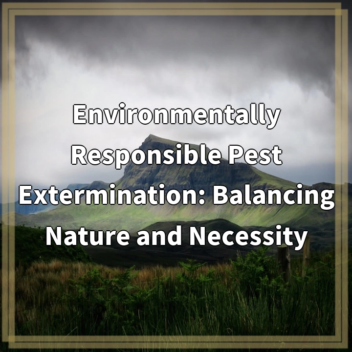 Environmentally Responsible Pest Extermination: Balancing Nature and Necessity