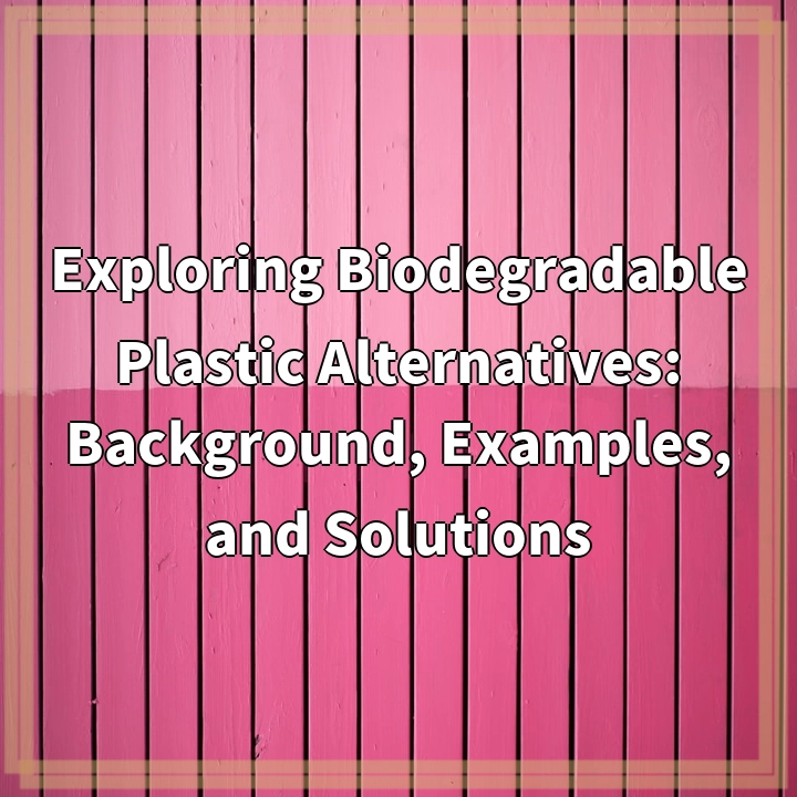 Exploring Biodegradable Plastic Alternatives: Background, Examples, and Solutions