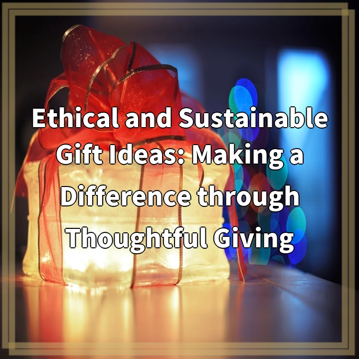 Ethical and Sustainable Gift Ideas: Making a Difference through Thoughtful Giving