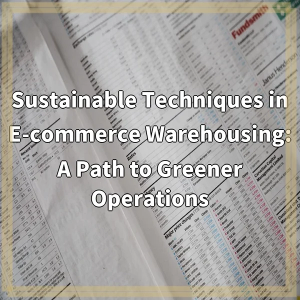 Sustainable Techniques in E-commerce Warehousing: A Path to Greener Operations