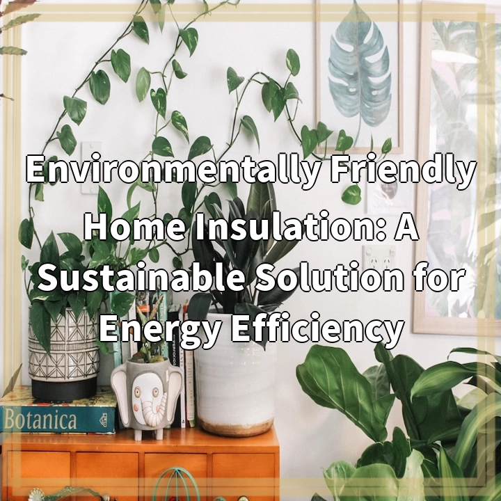 Environmentally Friendly Home Insulation: A Sustainable Solution for Energy Efficiency